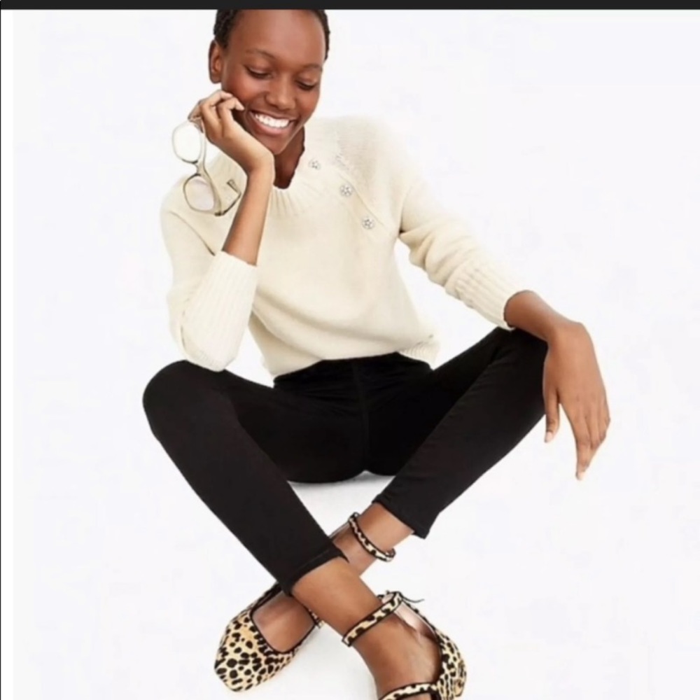 J. Crew Sweater with Jeweled Buttons
